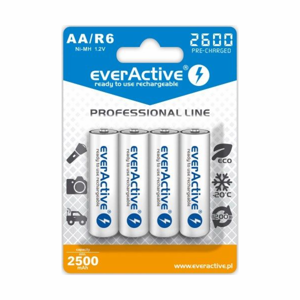 Baterie, prsty R6 / AA 2600 mAh, blistr po 4 ks