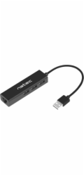Natec Dragonfly rozbočovač 3x USB 2.0 HUB + RJ45