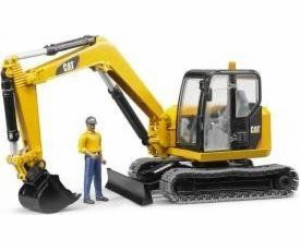 Bruder CAT minibagr s figurkou dělníka (02466)