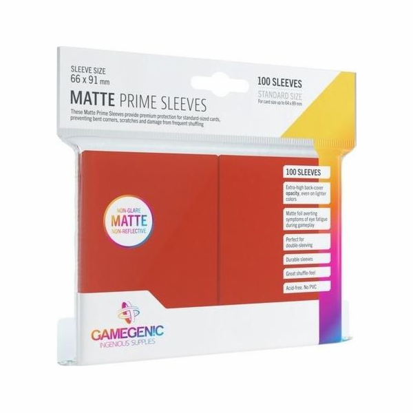 Rebel Gamegenic: Matte Prime CCG Sleeves 66x91mm Red