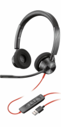Poly Blackwire 3320 - Blackwire 3300 series - náhlavní souprava - náhlavní - kabelové - USB-A - černá