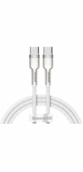 Kabel USB-C na USB-C Baseus Cafule, 100W, 1m (bílý)