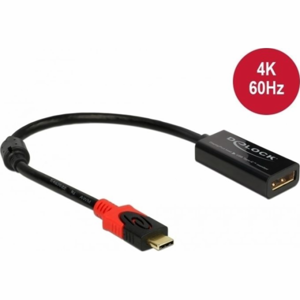 USB adaptér Delock USB-C DisplayPort 0,2 m černý (63928)