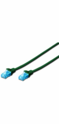 Digitus Ecoline Patch Cable, UTP, CAT 5e, AWG 26/7, zelený 2m, 1ks