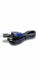 TRENDnet KVM kabely, 1,8 m, černé (TKCU06)