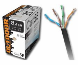 A-LAN KIU5OUTS305 síťový kabel Černá 305 m Cat5e U/UTP (UTP)