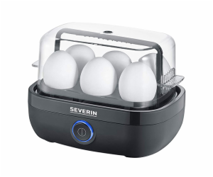 Vařič vajec Severin, EK 3165, 420W, černý, 6 vajec, LED p...