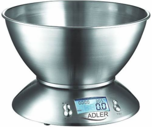 Adler AD 3134 Elektronická kuchyňská váha Nerezová kulatá