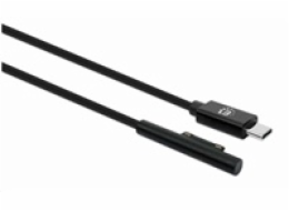 Manhattan nabíjecí kabel, Surface Connect to USB-C Charging Cable (M/M), 15 V / 3 A, 1.8m, černá