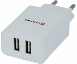 Swissten Síťový Adaptér Smart Ic 2X Usb 2,1A Power Bílý