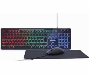 Gembird | 3-in-1 Backlight Desktop Set | KBS-UML-01 | Key...