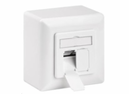 CAT 6a Class EA síťová zásuvka na/pod omítku 2x RJ45