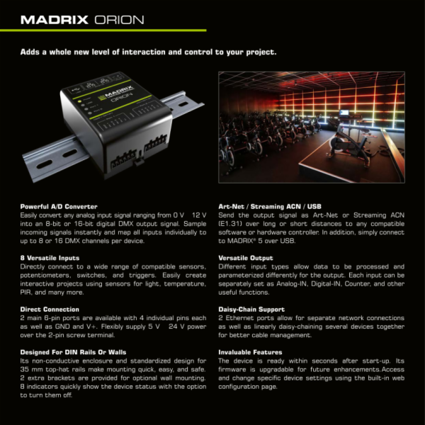 Madrix ORION převodník A/D