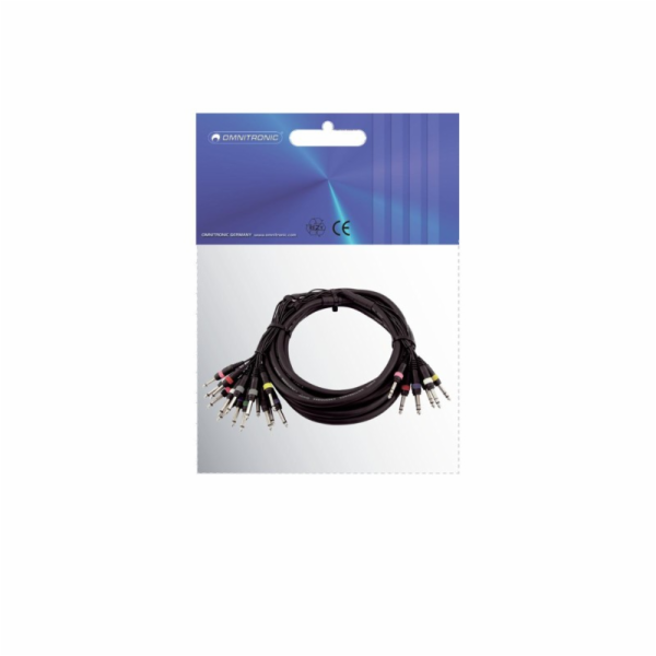 Snake kabel 8x Jack 6,3 stereo - 16x Jack 6,3 mono, 15 m