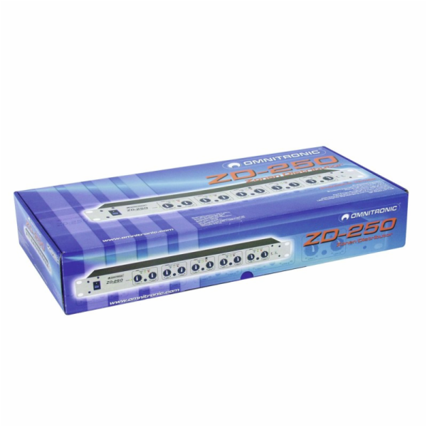 Omnitronic ZD-250, zónový distributor, stříbrná