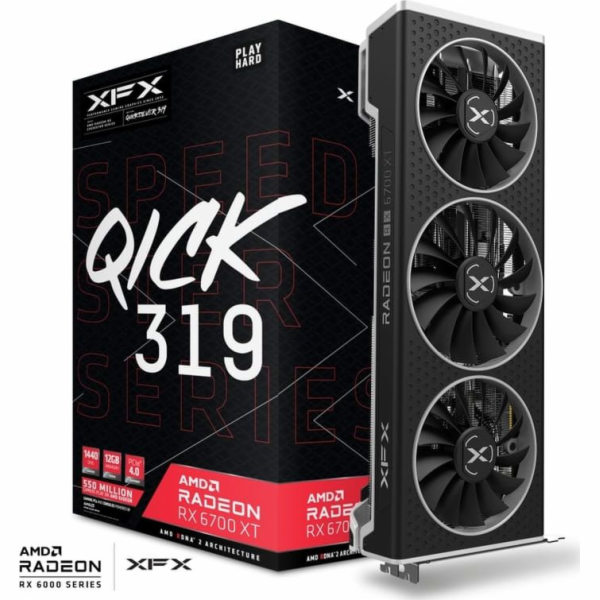 XFX SPEEDSTER QICK319 Radeon RX 6700XT BLACK 12GB GDDR6 H...