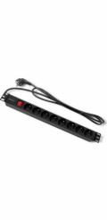 QOLTEC 54471 Power strip for RACK cabinets 1U 16A PDU 8xFRENCH 2m