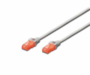 Digitus Patch Cable, CAT 6 UTP, AWG 26, měď, šedý 3m