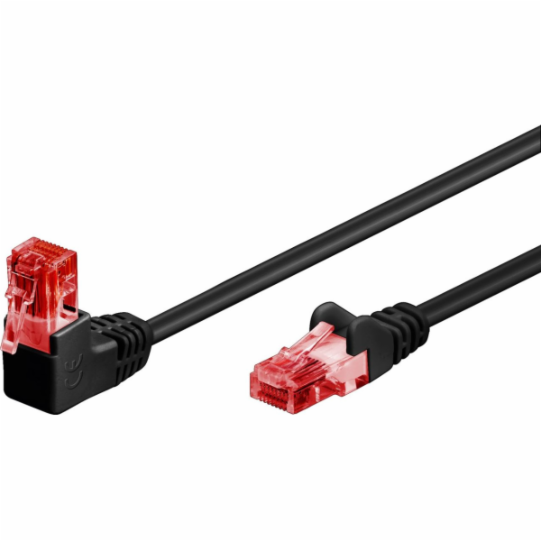 Patchkabel Cat.6 U/UTP, 1x 90° gewinkelt