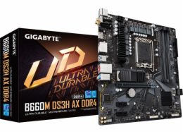 GIGABYTE MB Sc LGA1700 B660M DS3H AX DDR4, Intel B660, 4xDDR4, 1xDPm 1xHDMI, 1xVGA, WI-FI, mATX