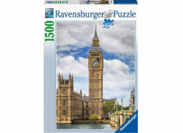 Puzzle Ravensburger 1 500 dílků Big Ben s kočkou