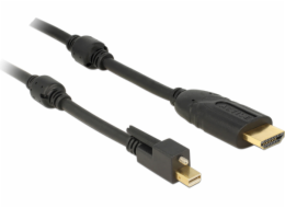 Delock - USB kabel - 24 pin USB-C (M) do 24 pin USB-C (M) - USB 3.2 Gen 1 - 3 A - 50 cm - křídlové šrouby - černá