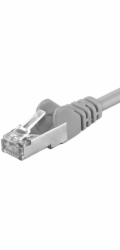 PREMIUMCORD Patch kabel CAT6a S-FTP, RJ45-RJ45, AWG 26/7 0,25m šedá