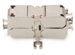 DIGITUS Prepojovacia spojka Cat6A, tienena STP, tool free zárezová, strieborna