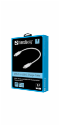 Sandberg 136-30 nabíjecí kabel USB-C na USB-C bílý, 0,2M