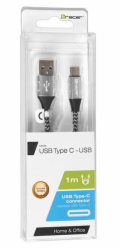 Tracer 46265 USB 2.0 Type C A Male 1m black silver