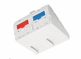 SOLARIX Modul French style Solarix 45x45mm pro 2 keystony úhlový bílý SXF-M-2-45-WH-U