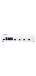 QNAP řízený switch QSW-M408S (12portů: 8x Gigabit port + 4x 10G SFP+ porty)