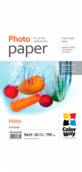 COLORWAY fotopapír/ matte 190g/m2, 10x15/ 50 kusů
