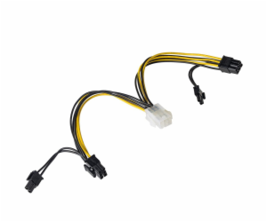 Akyga adaptér PCI Express 6 pin M/2x 6+2 pin F