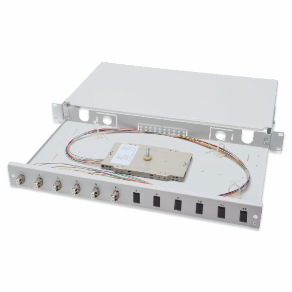 Digitus Fiber Optic Sliding Splice Box, 1U, Equipped 6x L...