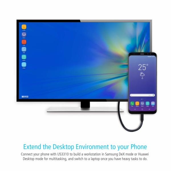 Aten 2-Port USB-C Dock Switch with Power Pass-through