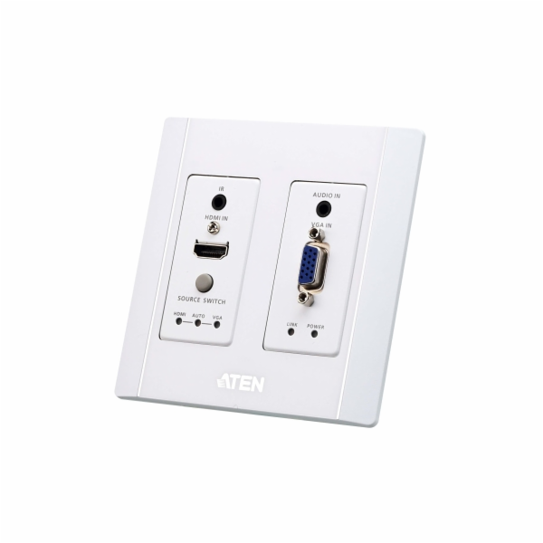 Aten HDMI & VGA HDBaseT Transmitter with US Wall Plate / ...