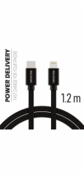Swissten Datový Kabel Textile USB-C / Lightning 1,2 M Černý