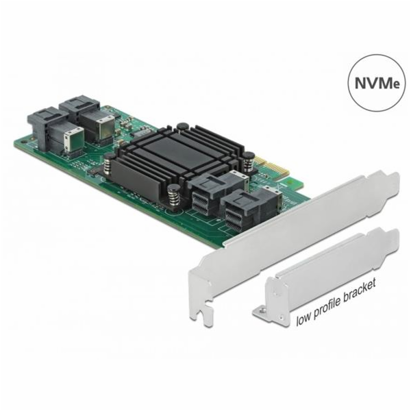 DeLOCK PCI Express x8 karta pro 4 x interní SFF-8643 NVMe...