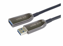 PremiumCord prodlužovací optický AOC kabel USB 3.0  A/Male - A/Female, 20m