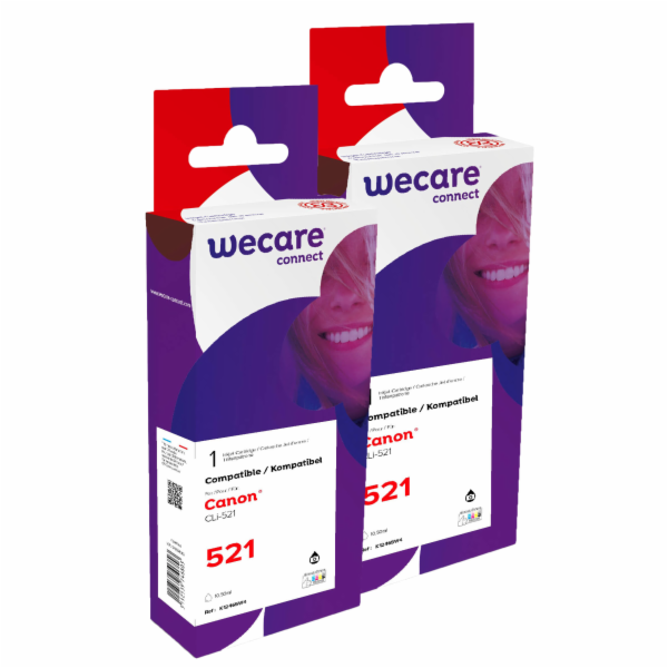 WECARE&nbsp;ARMOR&nbsp;sada&nbsp;ink&nbsp;kompatibilní&nbsp;s&nbsp;CANON&nbsp;CLI521BK&nbsp;2x10,...