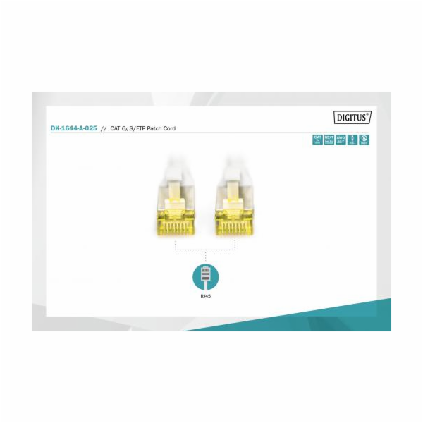 Digitus CAT 6A S-FTP patch cord, Cu, LSZH AWG 26/7, lengt...