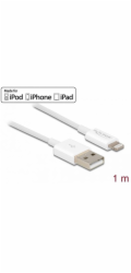 Delock USB datový a napájecí kabel pro iPhone, iPad, iPod bílý 1 m