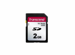 Transcend 2GB SD220I MLC průmyslová paměťová karta (SLC mode), 22MB/s R,20MB/s W, černá