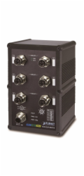 Planet IGS-5227-6MT-X vodotěsný průmyslový L3 switch, 6x1Gb M12, 9-48VDC, -40~75°C, IP67, EN50155