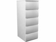 Topeshop W5 matná bílá komoda