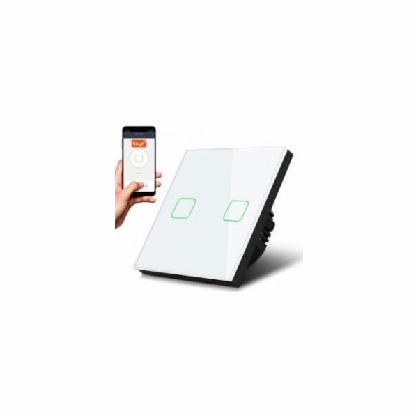 Maclean touch light switch  double  SMART  Tuya APP  glas...