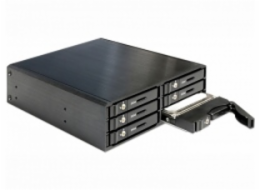 Delock 5.25" Mobilní výměnný rámeček pro 6 x 2.5" SATA HDD / SSD