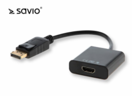Savio CL-55 video cable adapter 0.2 m DisplayPort HDMI Type A (Standard) Black