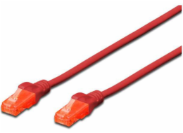Digitus Patch Cable, CAT 6 UTP, AWG 26, měď, červený 2m